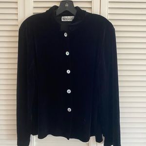 Briggs vintage black velvet shirt/jacket-Small